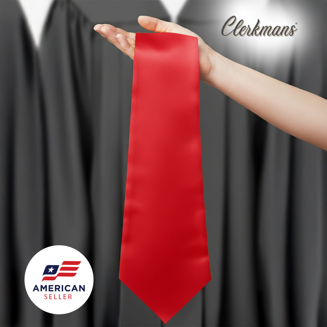 Red Graduation Stole - Red College & High School Stoles