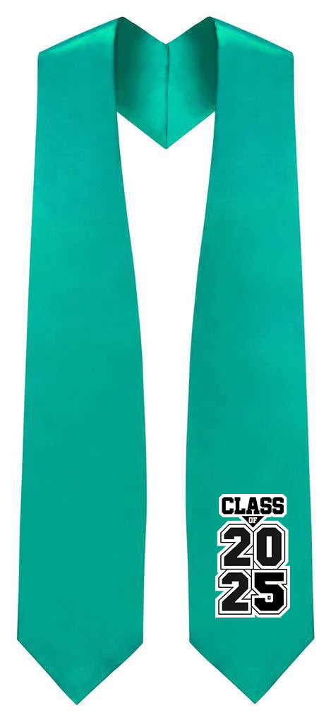 Emerald Green "Class of 2025/2026" Graduation Stole