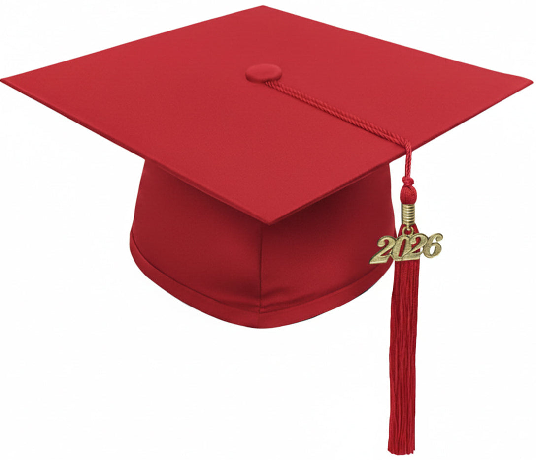 slim fit dress slacks Matte Red Bachelors Degree Cap & Tassel