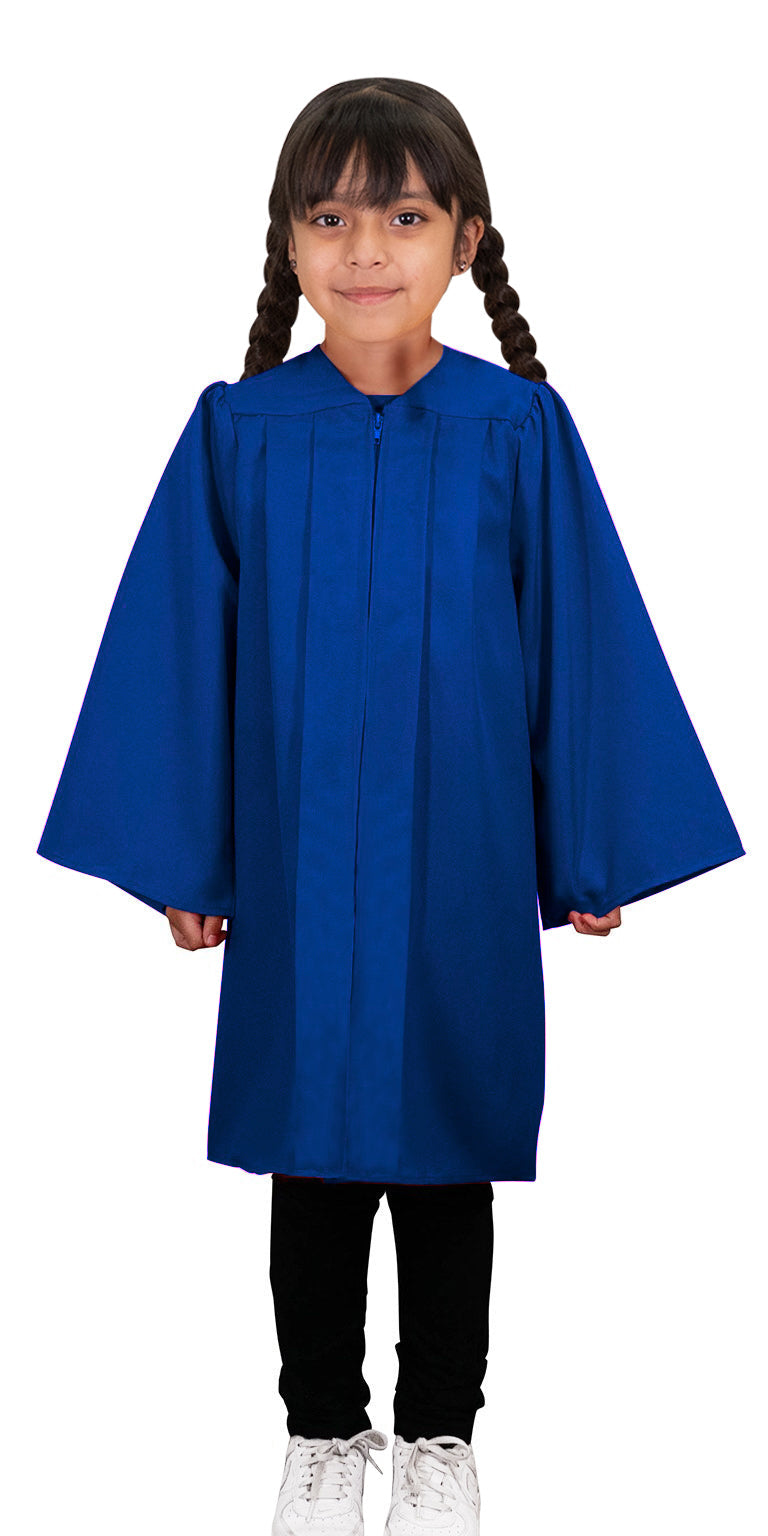 Child Matte Royal Blue Graduation Gown - Preschool & Kindergarten Gown Clerkmans Child Matte Royal Blue Graduation Gown - Preschool & Kindergarten Gown Clerkmans