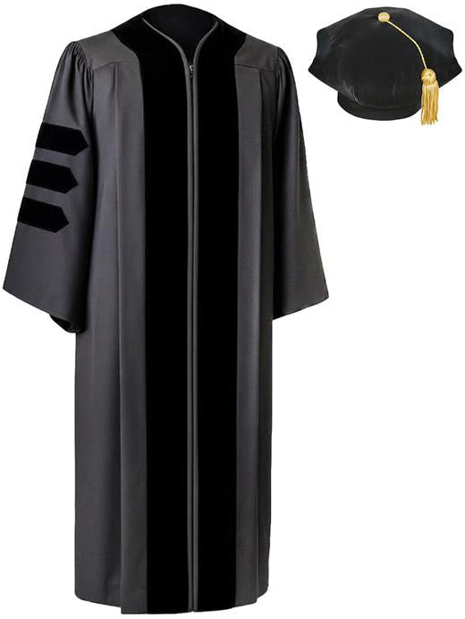 Classic Doctoral Graduation Tam & Gown - Academic Regalia