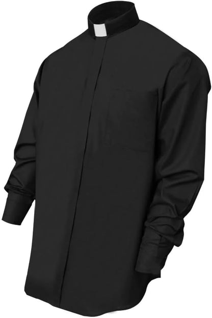 Black Long Sleeve Clergy Shirt