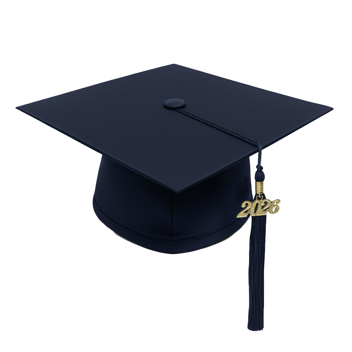 Matte Navy Blue High School Graduation Cap and Gown