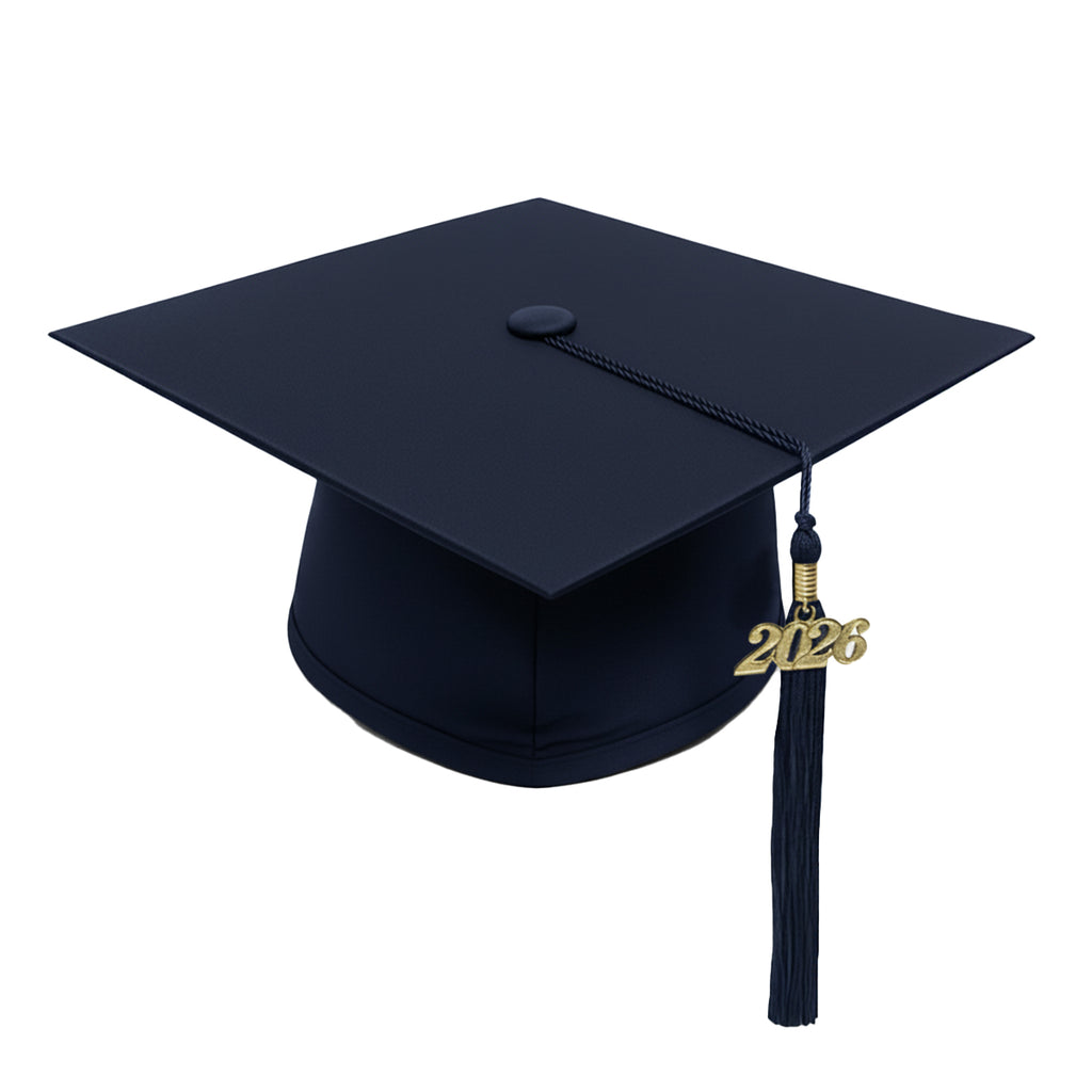 Matte Navy Blue Elementary Cap, Gown & Tassel