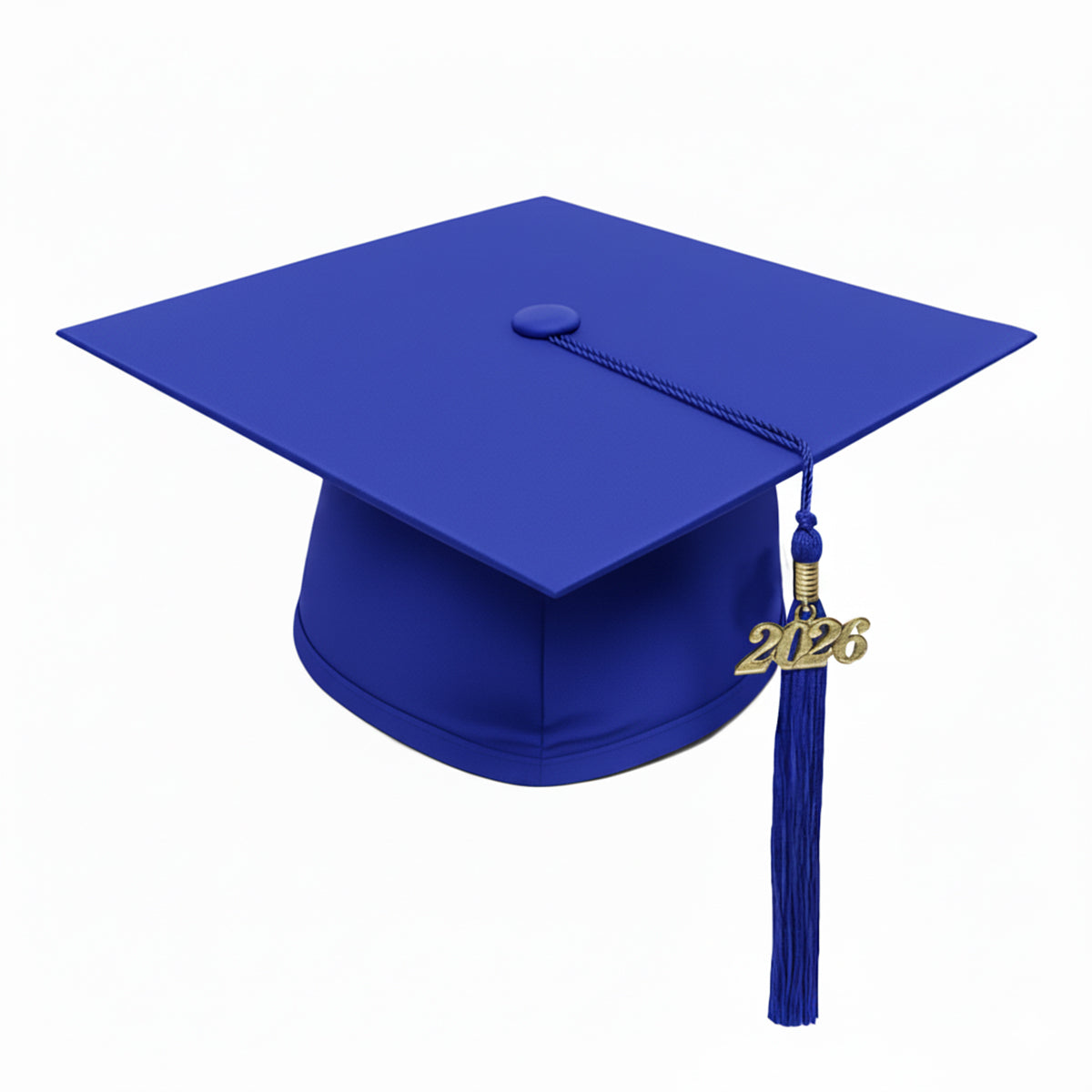 Matte Royal Blue High School Graduation Cap and Gown