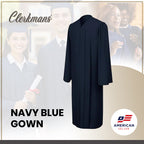 Matte Navy Blue High School Graduation Gown