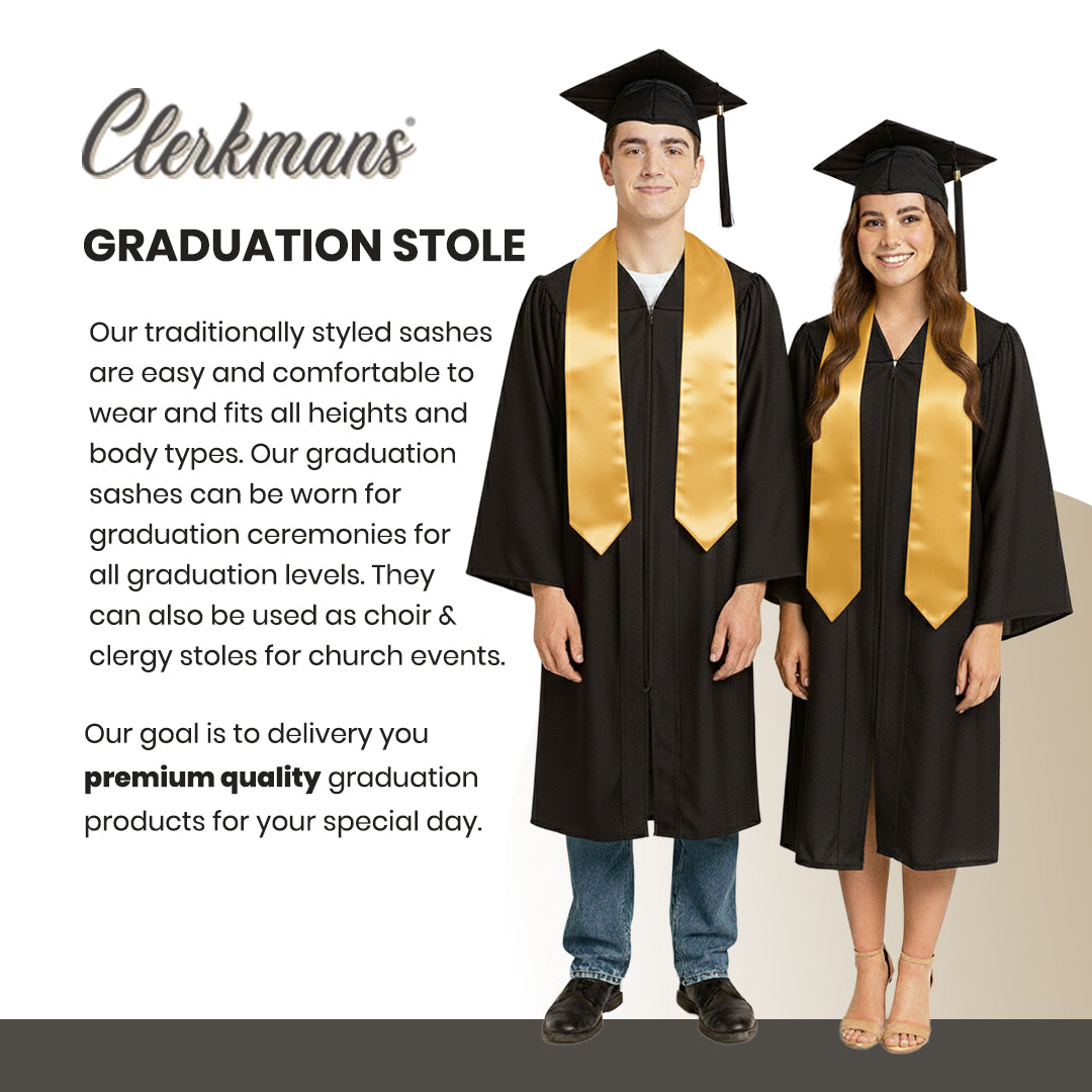 Antique Gold Graduation Stole - A. Gold College & High School Stoles