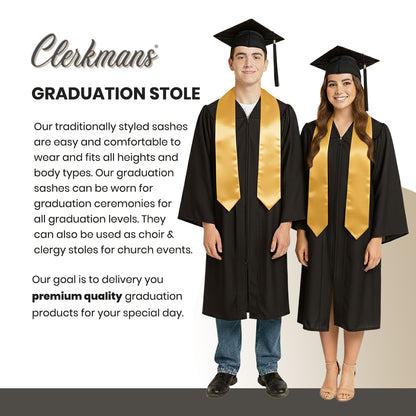 Antique Gold Graduation Stole - A. Gold College & High School Stoles