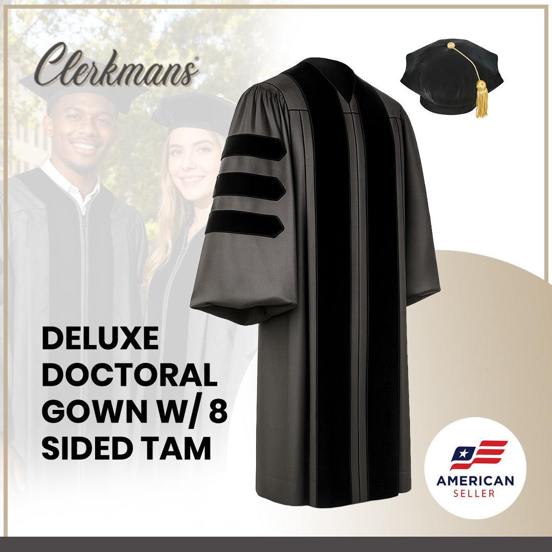 Deluxe Doctoral Graduation Tam & Gown Package