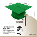 Matte Green High School Cap & Tassel