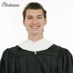 Deluxe Bachelors/Master Hood - White Velvet, Golden Yellow & Black
