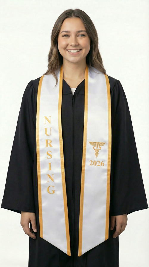 2026 Nursing Graduation Stole with Trim