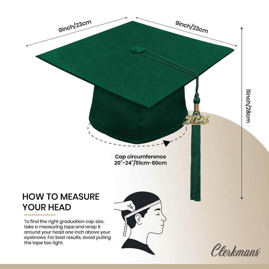 Matte Hunter High School Cap & Tassel - Graduation Caps