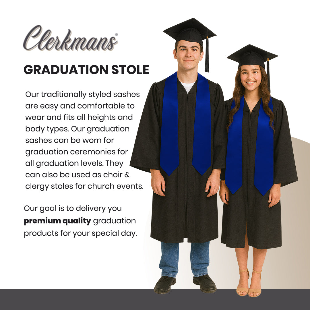 Royal Blue Graduation Stole - Royal College & High School Stoles