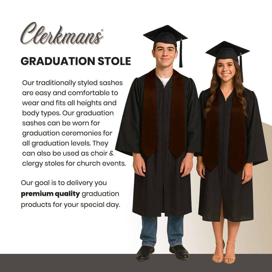 Brown Graduation Stole - Brown College & High School Stoles