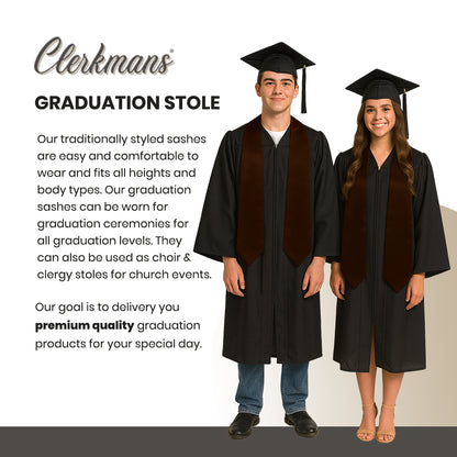 Brown Graduation Stole - Brown College & High School Stoles