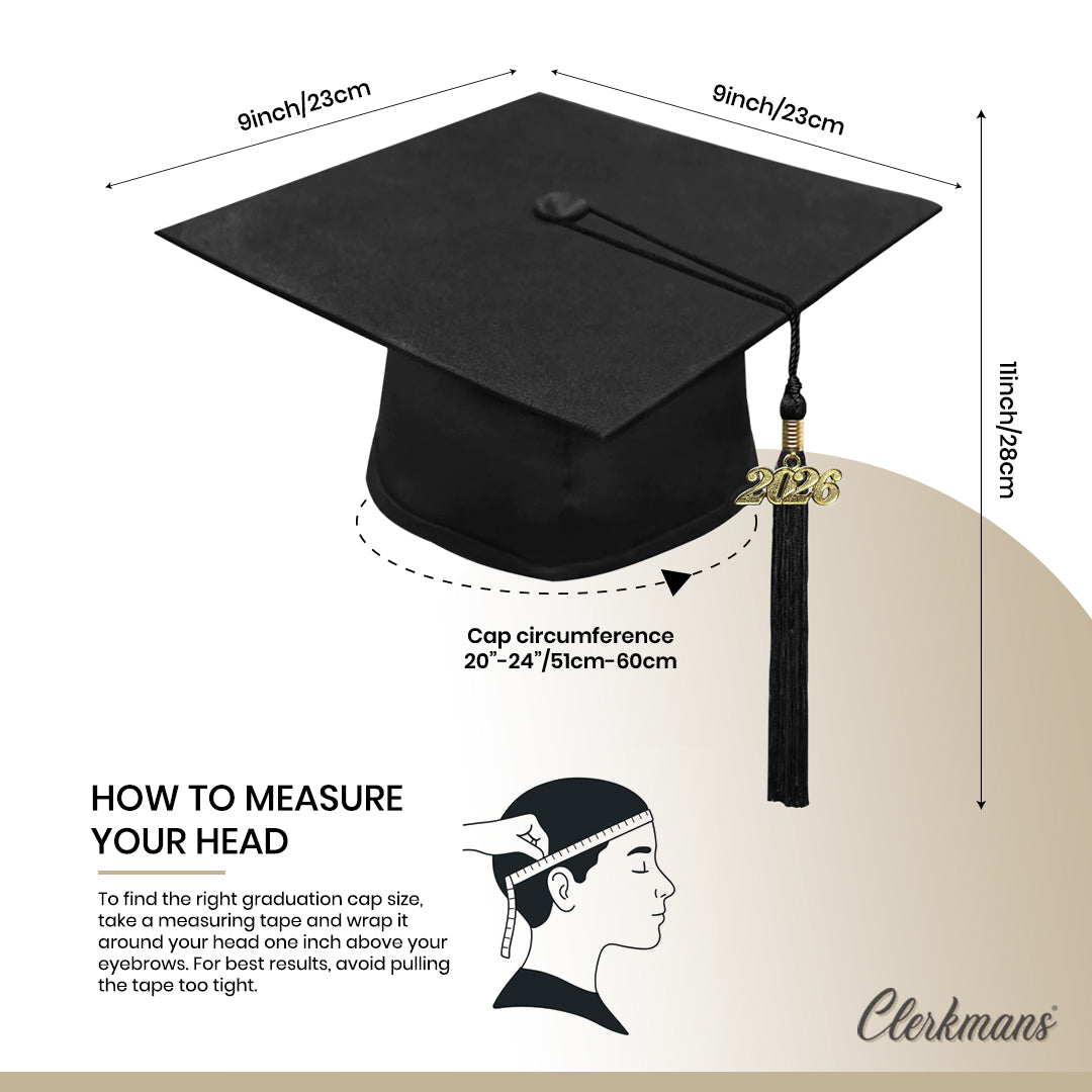 Matte Black Elementary Cap, Gown & Tassel