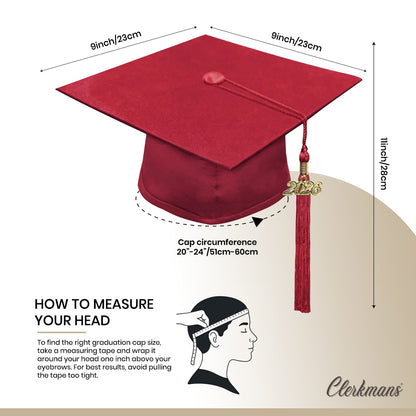 Matte Red Bachelors Cap & Gown - College & University