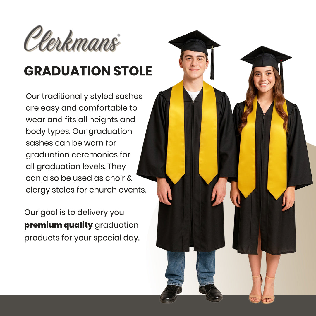Gold Graduation Stole - Gold College & High School Stoles