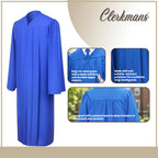 Matte Royal Blue High School Graduation Gown