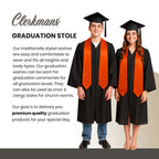 Orange Graduation Stole - Orange College & High School Stoles