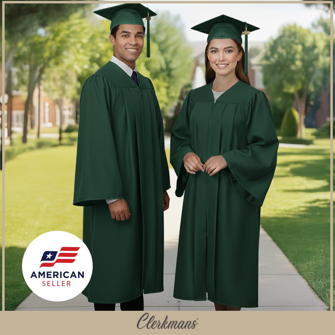 Matte Hunter Bachelors Cap & Gown - College & University