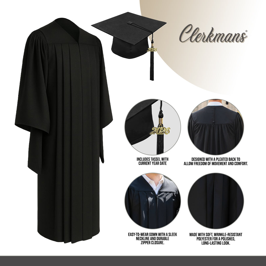Classic Masters Graduation Cap and Gown - Academic Regalia