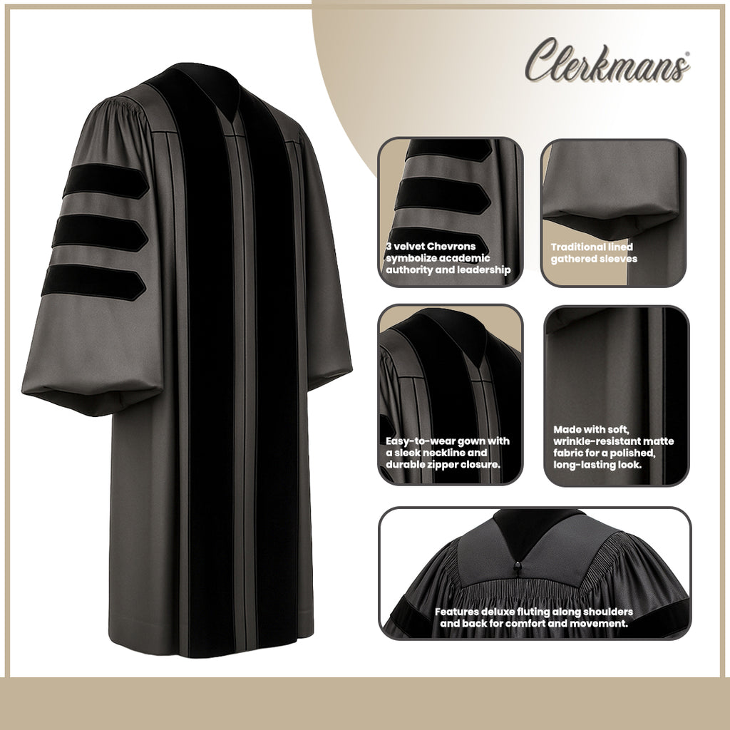 Deluxe Doctoral Graduation Gown - Academic Regalia