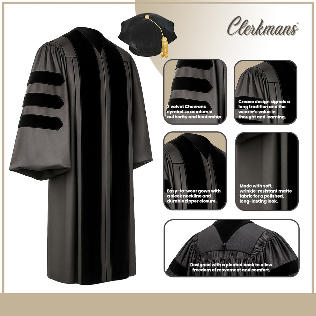 Deluxe Doctoral Graduation Tam & Gown Package