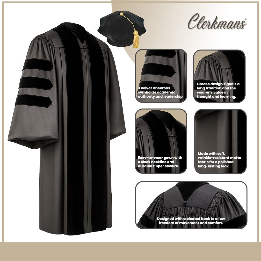 Deluxe Doctoral Graduation Tam & Gown Package