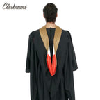 Deluxe Bachelors/Master Hood - Drab Velvet, Red & White