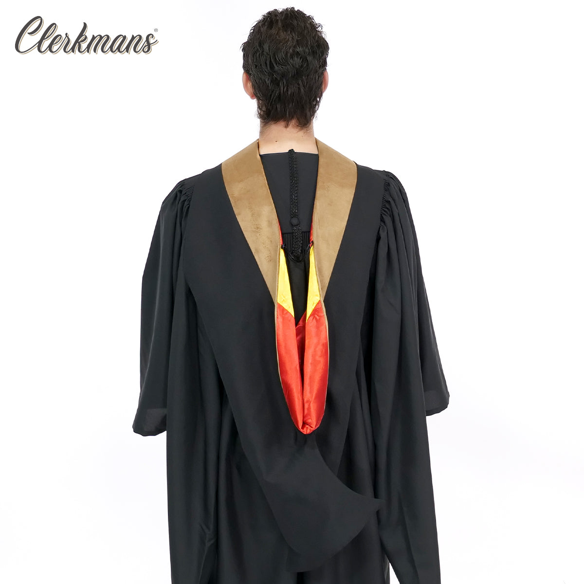 Deluxe Bachelors/Master Hood - Drab Velvet, Red & Golden Yellow