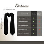 Black Graduation Stole - Black College & High School Stoles