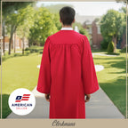 Matte Red High School Graduation Gown