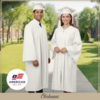 Matte White Bachelors Degree Cap & Tassel - Graduation Caps