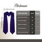 Purple Graduation Stole - Purple College & High School Stoles