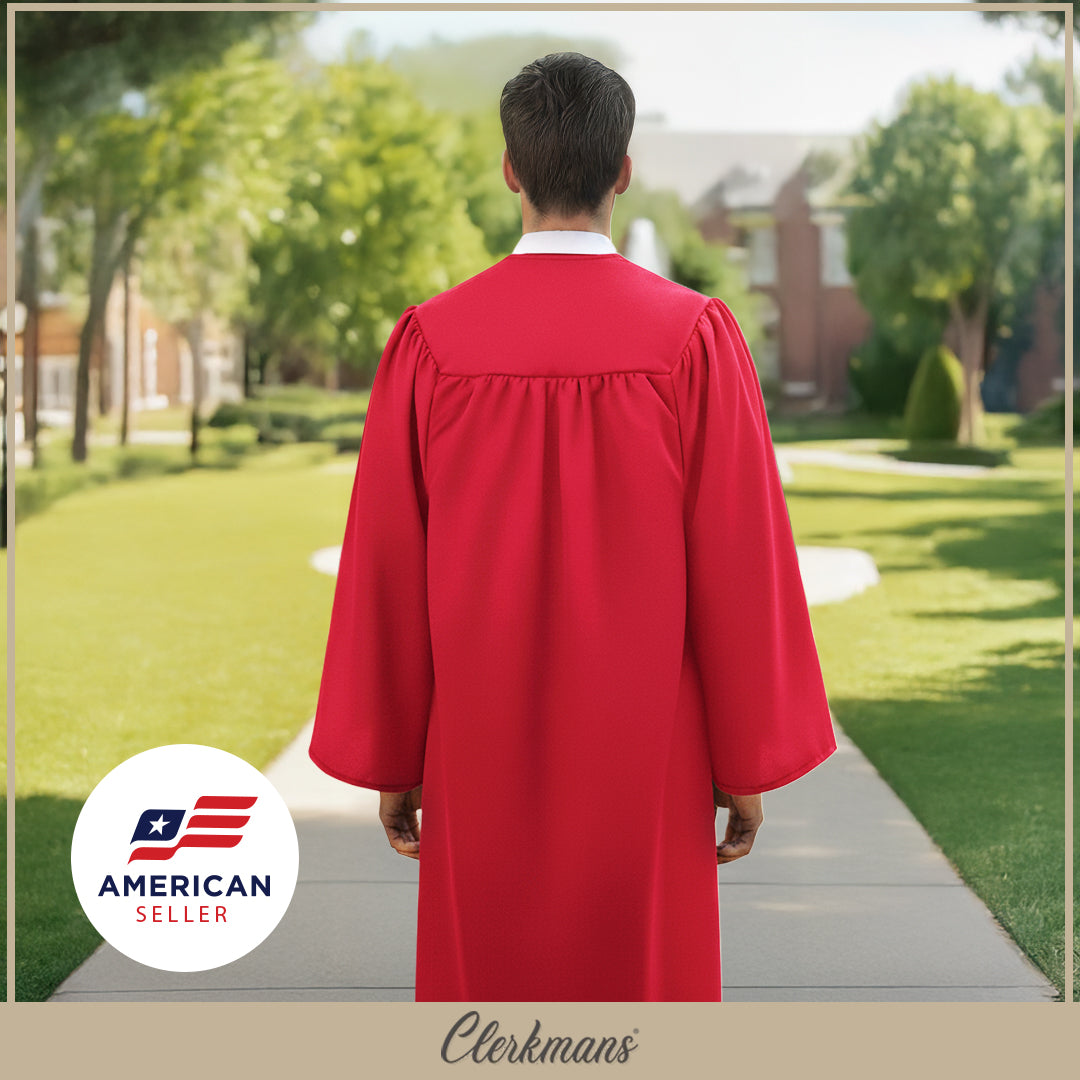 Matte Red Middle School Gown