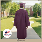 Matte Maroon Bachelors Cap & Gown - College & University