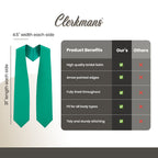 Emerald Green Graduation Stole - Emerald College & High School Stoles