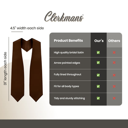 Brown Graduation Stole - Brown College & High School Stoles