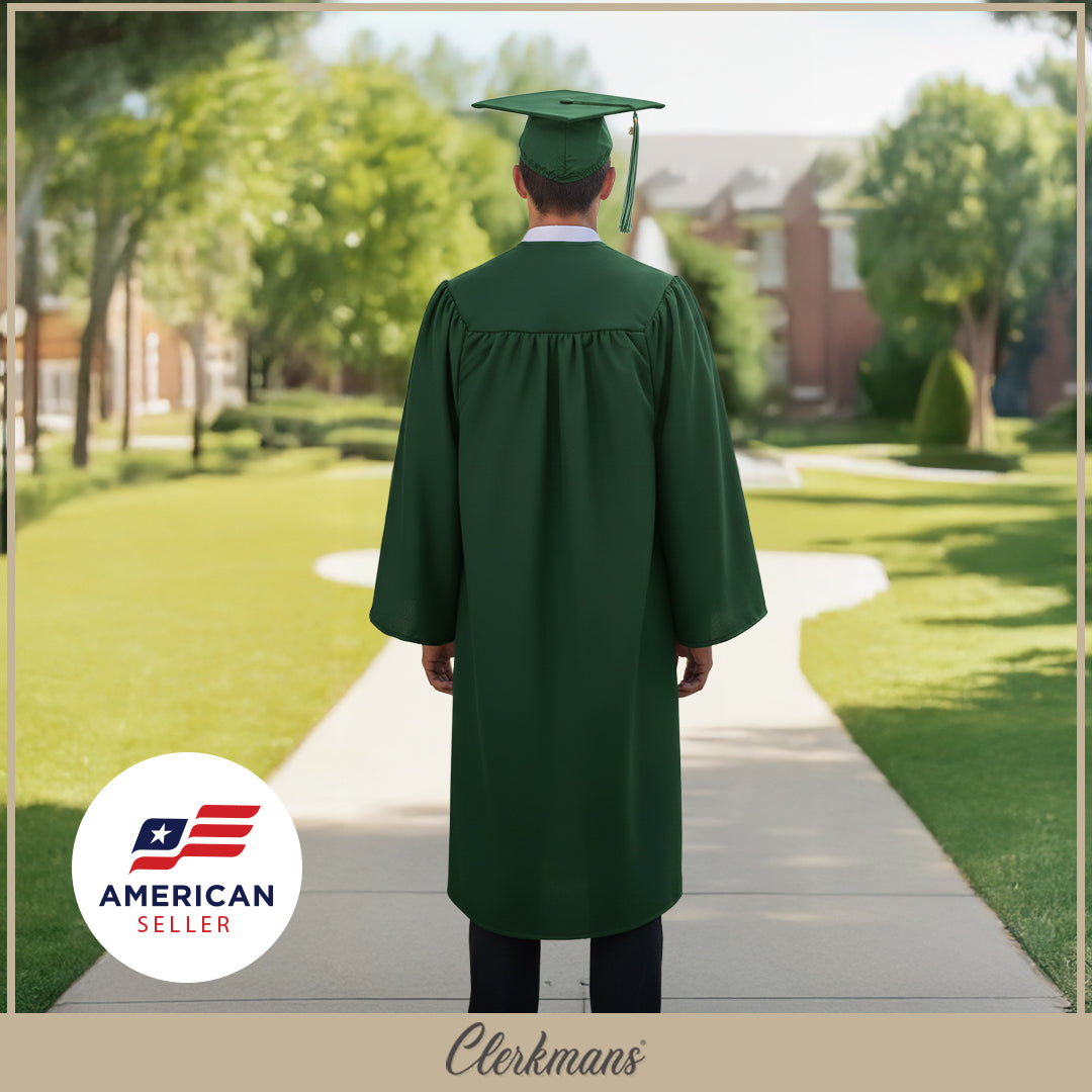 Matte Hunter Elementary Cap, Gown & Tassel