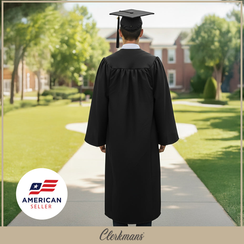 Matte Black Middle School Cap, Gown & Tassel