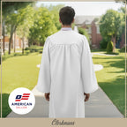 Matte White High School Graduation Gown
