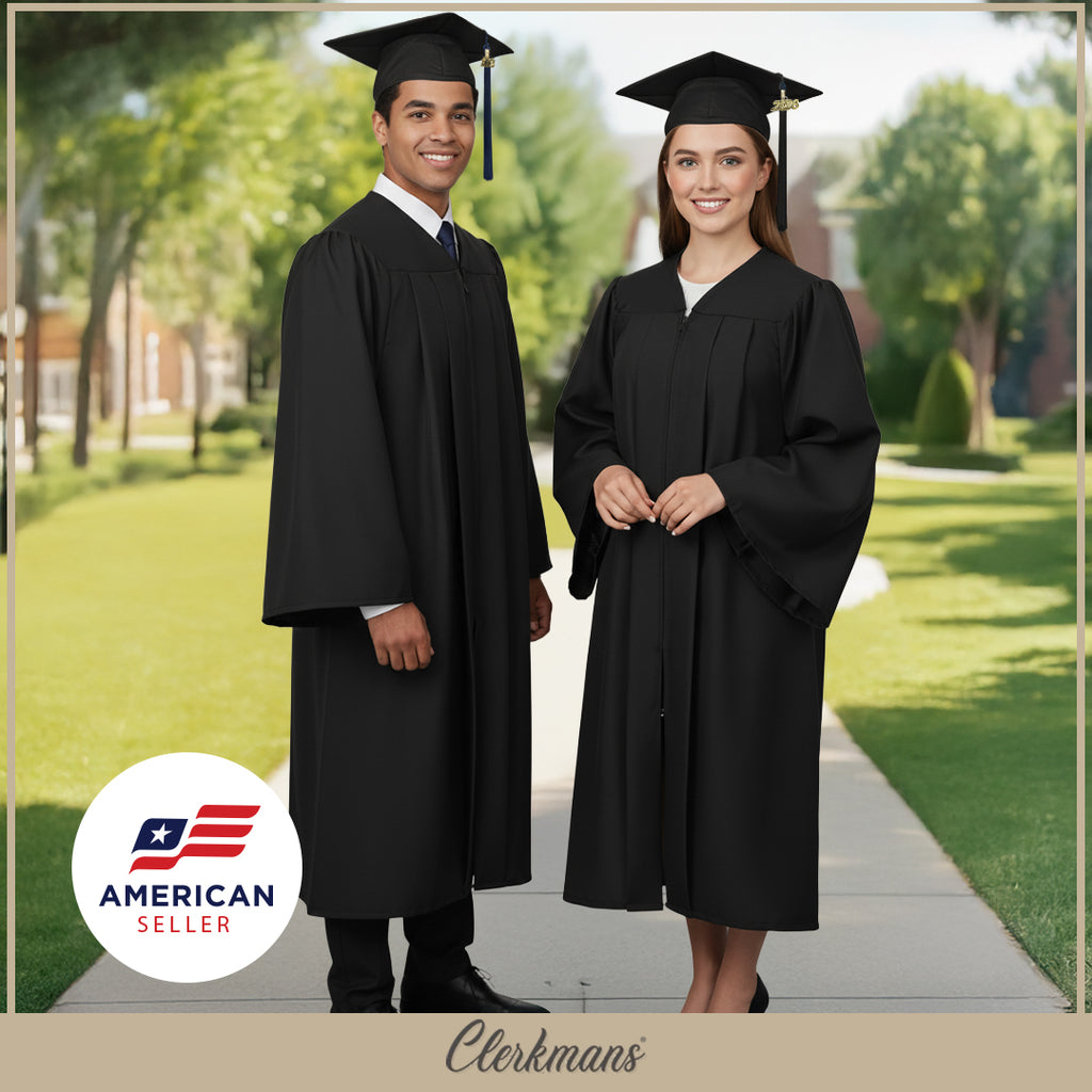 Matte Black Bachelors Degree Cap & Tassel - Graduation Caps