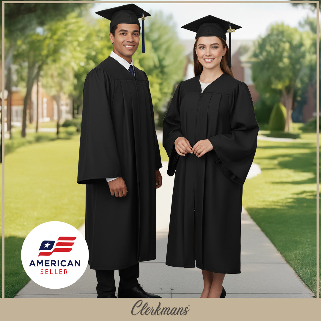 Matte Black Bachelors Degree Cap & Tassel - Graduation Caps