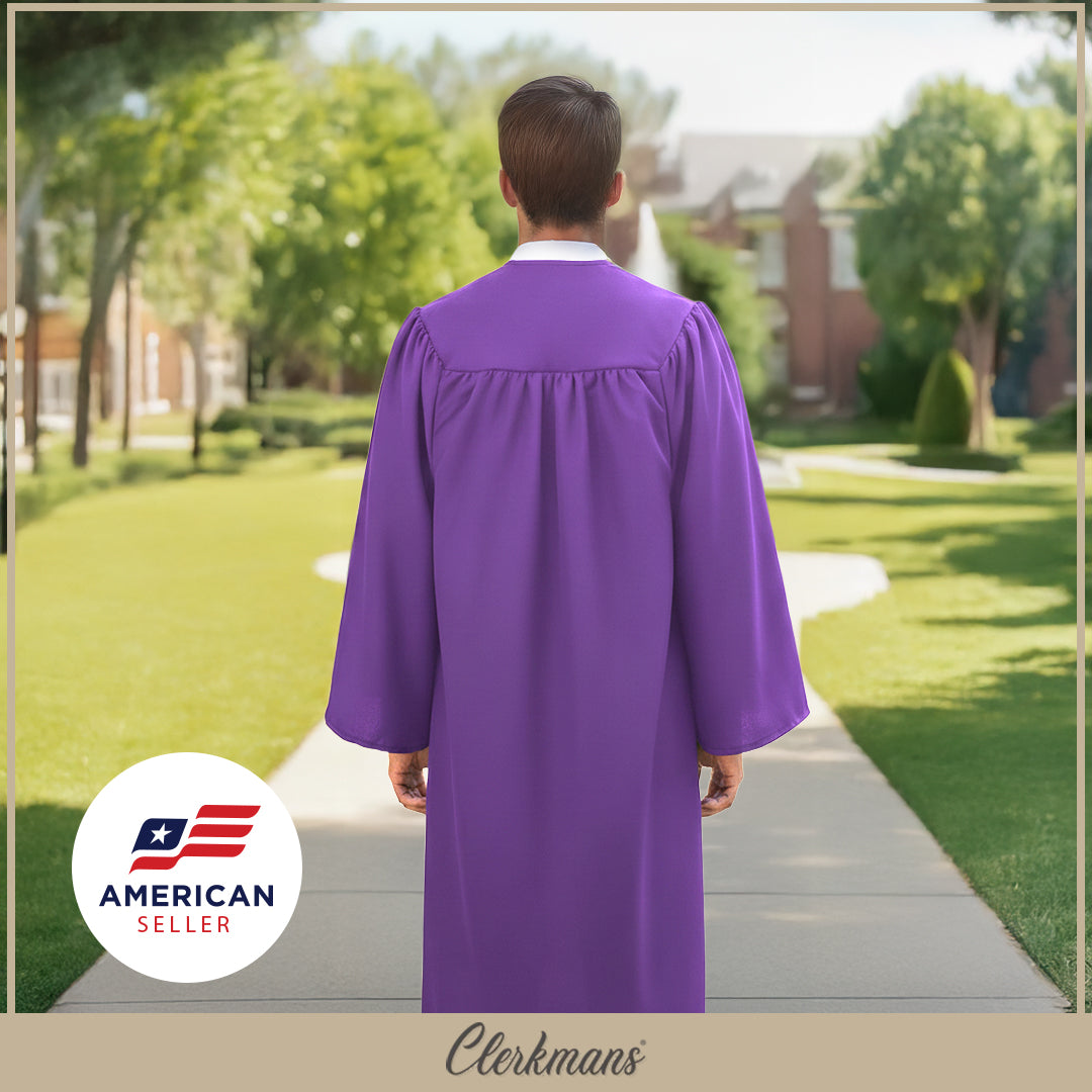 Matte Purple Middle School Gown