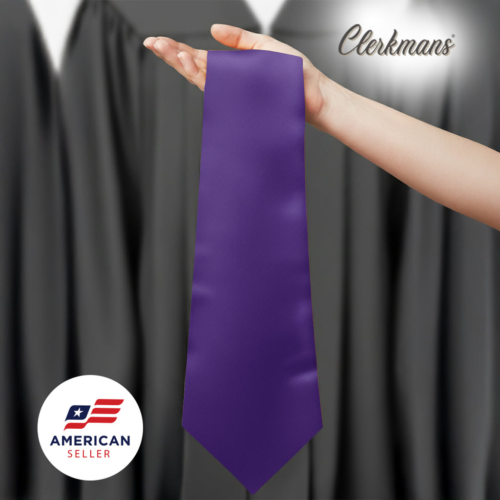 Purple Graduation Stole - Purple College & High School Stoles