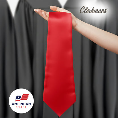 Red Graduation Stole - Red College & High School Stoles