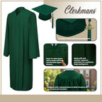 Matte Hunter Middle School Cap, Gown & Tassel