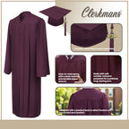 Matte Maroon High School Graduation Cap and Gown